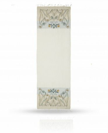 Палантин Женский ZW.EMB/WHITE.BEIGE